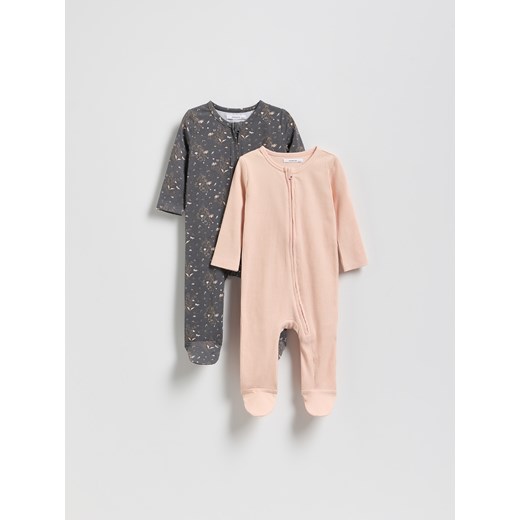 Reserved - Bawełniany pajacyk 2 pack - brudny róż Reserved 62 (1-3 m.) Reserved