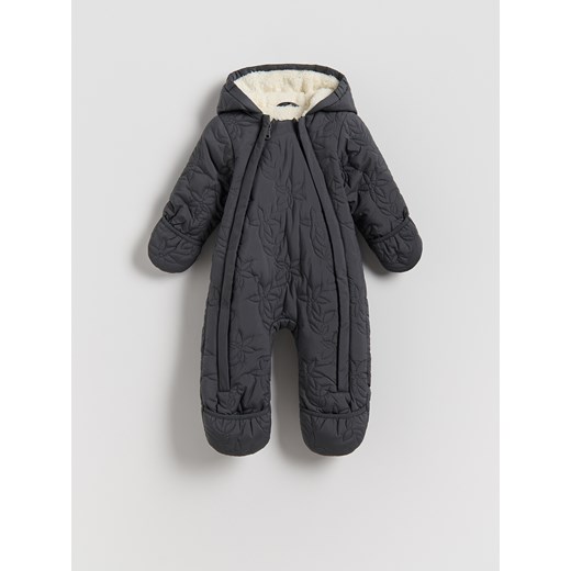 Reserved - Ocieplany kombinezon z kapturem - ciemnoszary ze sklepu Reserved w kategorii Kombinezony i kurtki - zdjęcie 187850144