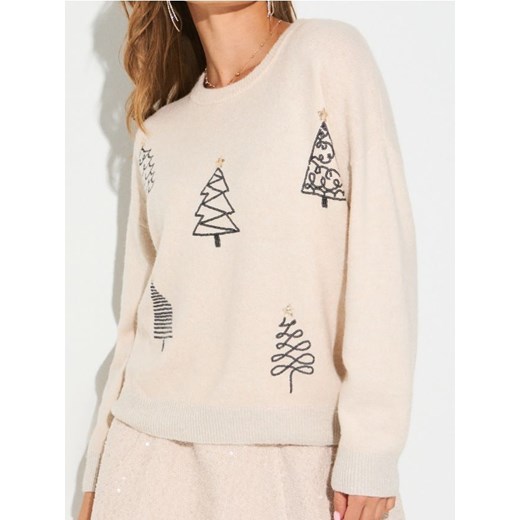Sinsay - Świąteczny sweter z cekinowymi choinkami - Inny Sinsay L Sinsay