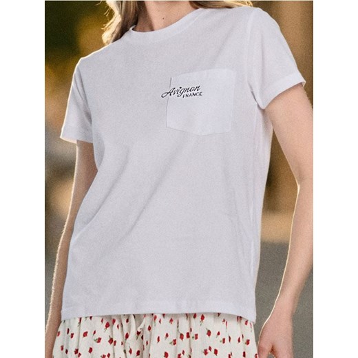 Sinsay - Bawełniana koszulka z haftem - biały ze sklepu Sinsay w kategorii Bluzki damskie - zdjęcie 187850700