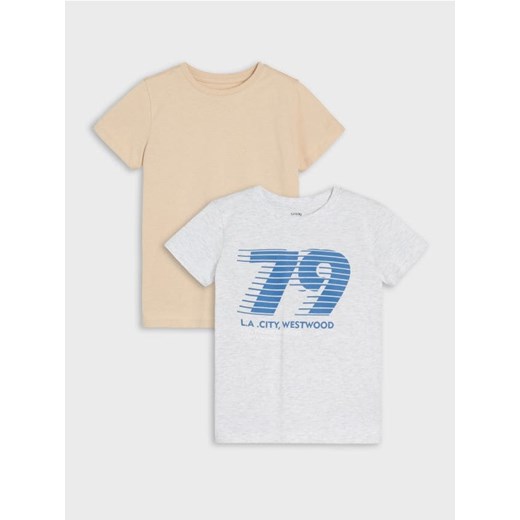 Sinsay - Koszulki z krótkim rękawem 2 pack - szary ze sklepu Sinsay w kategorii T-shirty chłopięce - zdjęcie 187850730