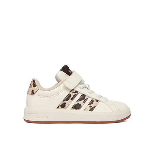 Sneakersy adidas Grand Court 3.0 KJ4817 Écru ze sklepu eobuwie.pl w kategorii Buty sportowe dziecięce - zdjęcie 187851372