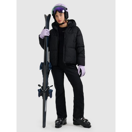 Damskie spodnie narciarskie softshell 4F 4FWAW25TFTRF0943 - czarne ze sklepu Sportstylestory.com w kategorii Spodnie damskie - zdjęcie 187852373