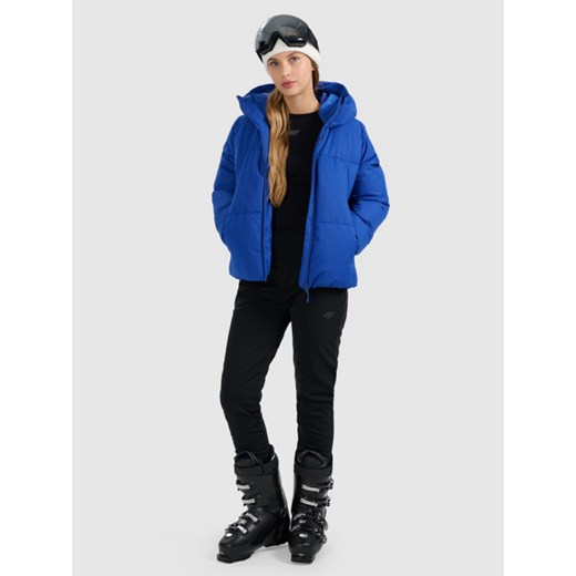 Damskie spodnie narciarskie softshell 4F 4FWAW25TFTRF0942 - czarne ze sklepu Sportstylestory.com w kategorii Spodnie damskie - zdjęcie 187852382