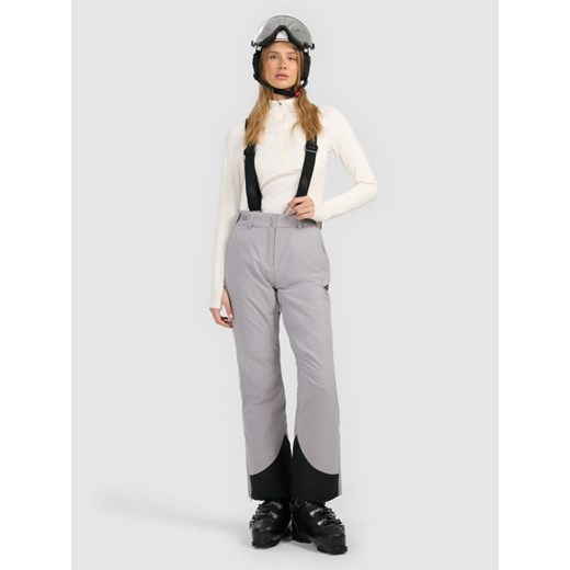Damskie spodnie narciarskie 4F 4FWAW25TFTRF0941 - szare ze sklepu Sportstylestory.com w kategorii Spodnie damskie - zdjęcie 187852400