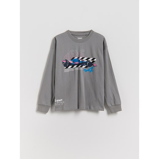 Reserved - Longsleeve Team Alpine F1 - ciemnoszary ze sklepu Reserved w kategorii T-shirty chłopięce - zdjęcie 187852610