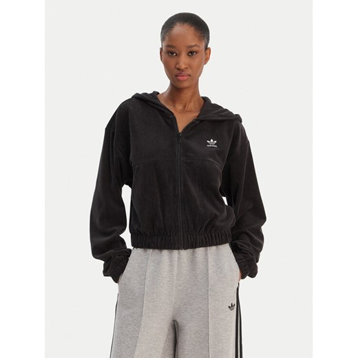 adidas Bluza Essentials Chenile KE1117 Czarny Loose Fit ze sklepu MODIVO w kategorii Bluzy damskie - zdjęcie 187854054