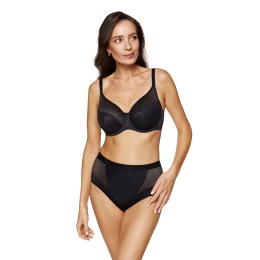 Laurel biustonosz półusztywniany z geometrycznym wzorem ze sklepu GORTEKS w kategorii Biustonosze - zdjęcie 187854264