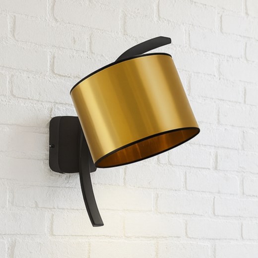 Złoty kinkiet ścienny do sypialni TEKSAS MIRROR w stylu glamour ze sklepu Lysne w kategorii Lampy ścienne - zdjęcie 187855191