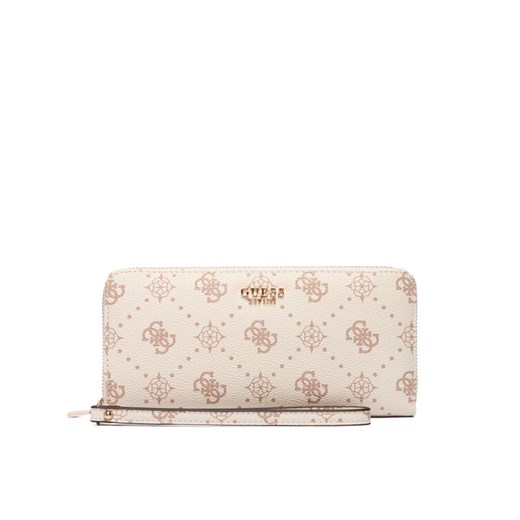 Portfel Guess Carrie Logo Slg SWGP98 98146 Écru ze sklepu eobuwie.pl w kategorii Portfele damskie - zdjęcie 187855474