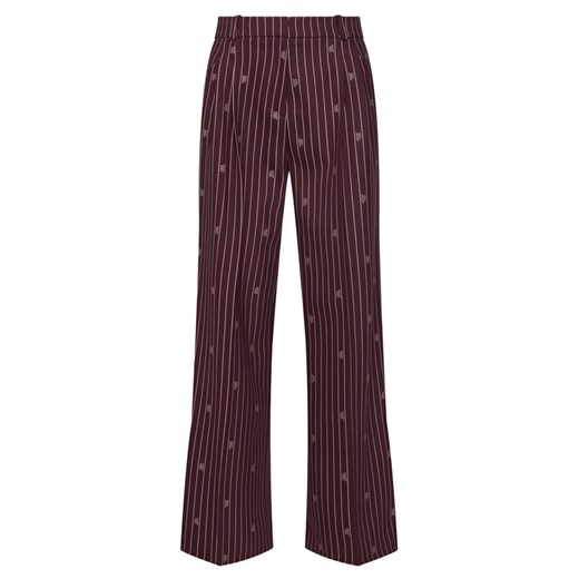 HUGO Spodnie materiałowe Haviri 50554419 Bordowy Relaxed Fit ze sklepu MODIVO w kategorii Spodnie damskie - zdjęcie 187855771