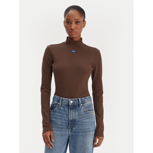 HUGO Golf Easy 50525318 Brązowy Regular Fit ze sklepu MODIVO w kategorii Swetry damskie - zdjęcie 187855804