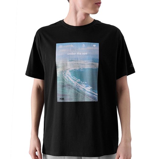 Koszulka męska 4F RSS24TTSHM213220S - czarna ze sklepu streetstyle24.pl w kategorii T-shirty męskie - zdjęcie 187856293