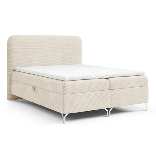 Kremowe łóżko kontynentalne 5 rozmiarów Z7-F36 ze sklepu Edinos.pl w kategorii Łóżka i materace - zdjęcie 187856460