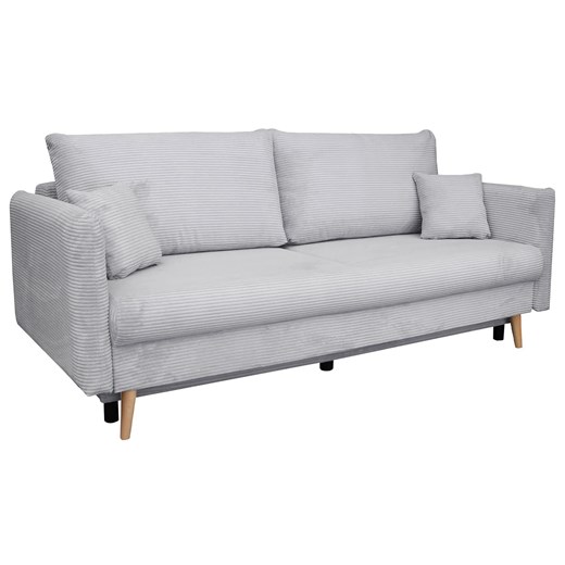 Szara sztruksowa sofa rozkładana T3-Z72 ze sklepu Edinos.pl w kategorii Sofy i kanapy - zdjęcie 187856533