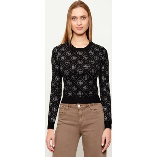 GUESS Sweter RHINESTONES | Slim Fit | z dodatkiem wełny ze sklepu Gomez Fashion Store w kategorii Swetry damskie - zdjęcie 187857253