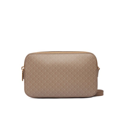 Torebka Calvin Klein Emblem Aop Elongated Camera Bag LV04F3268G Beżowy ze sklepu eobuwie.pl w kategorii Listonoszki - zdjęcie 187857320