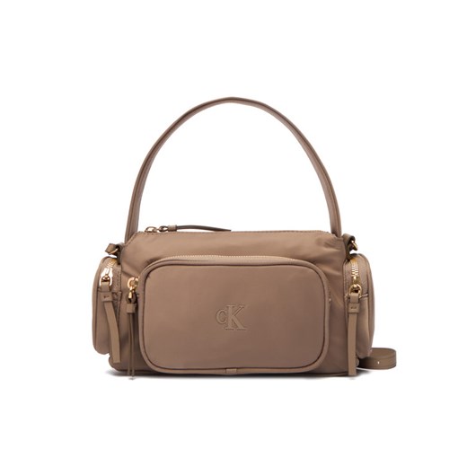 Calvin Klein Torebka Pocket Nylon Bag W/Strap LV04F3132G Beżowy ze sklepu MODIVO w kategorii Torebki damskie - zdjęcie 187857541