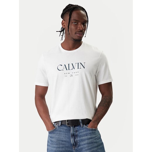 Calvin Klein T-Shirt LV04RE807G Biały Regular Fit ze sklepu MODIVO w kategorii T-shirty męskie - zdjęcie 187857553