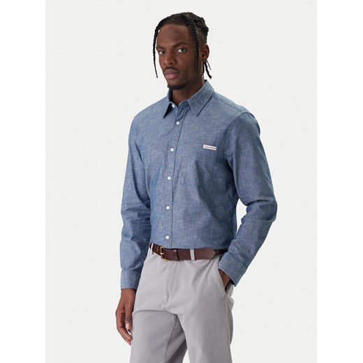Calvin Klein Jeans Koszula Chambray Classic LV04RF109G Granatowy Regular Fit ze sklepu MODIVO w kategorii Koszule męskie - zdjęcie 187857563