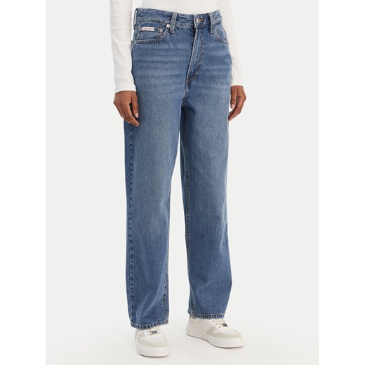 Calvin Klein Jeans Jeansy LV047E626G Niebieski Regular Fit ze sklepu MODIVO w kategorii Jeansy damskie - zdjęcie 187857574