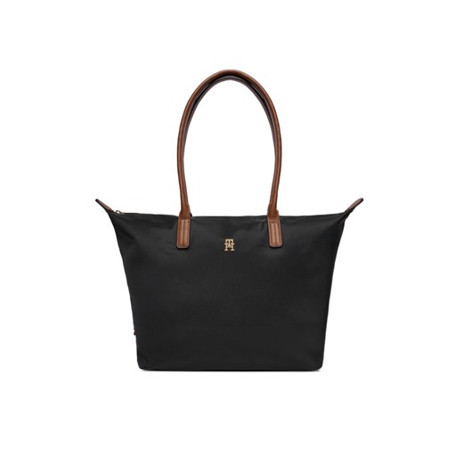 Tommy Hilfiger Torebka Popette Tote AW0AW17711 Czarny ze sklepu MODIVO w kategorii Torby Shopper bag - zdjęcie 187857582