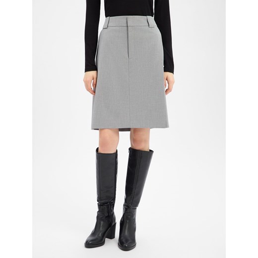 HUGO Spódnica damska - Ranwi Kobiety Sztuczne włókno jasny szary marmurkowy 40 vangraaf