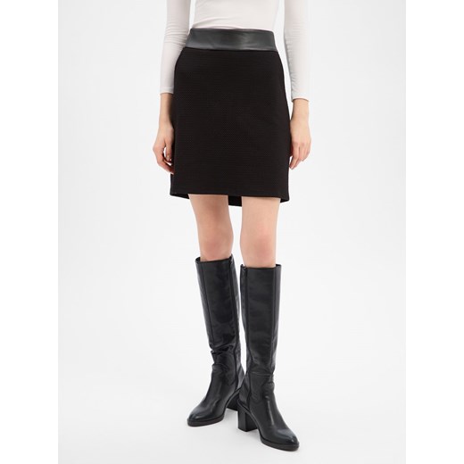 More & More Spódnica damska Kobiety Sztuczne włókno czarny wypukły wzór tkaniny ze sklepu vangraaf w kategorii Spódnice - zdjęcie 187858042