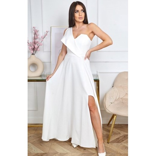 Nifiko Paula Mat gorsetowa sukienka na jedno ramię ecru ze sklepu intimiti.pl w kategorii Sukienki - zdjęcie 187858462