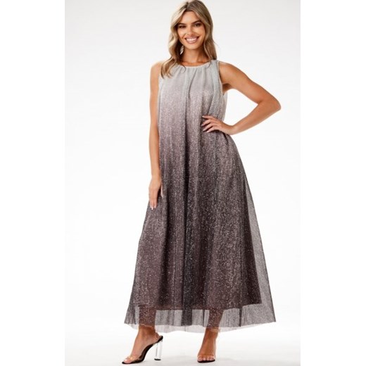 Awama A703 sukienka wieczorowa z efektem ombre srebrna ze sklepu intimiti.pl w kategorii Sukienki - zdjęcie 187858584