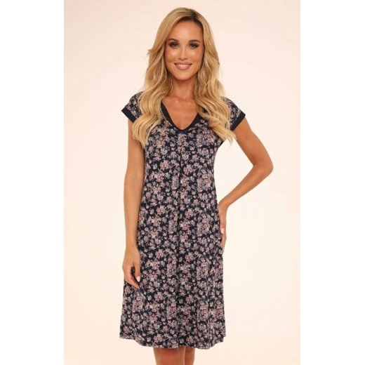 *De Lafense Mia 466 koszulka damska granatowa ze sklepu intimiti.pl w kategorii Koszule nocne - zdjęcie 187858761