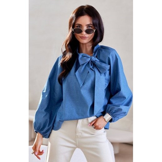 Gigi bluzka loose fit z wiązaniem przy dekolcie ze sklepu intimiti.pl w kategorii Koszule damskie - zdjęcie 187858803