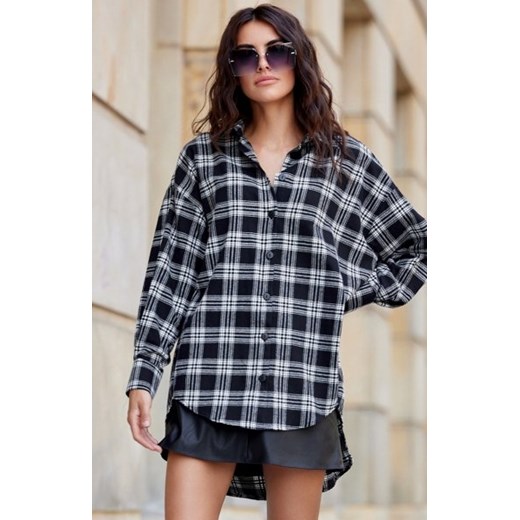 Oversizowa koszula w kratę A24 ze sklepu intimiti.pl w kategorii Koszule damskie - zdjęcie 187859162