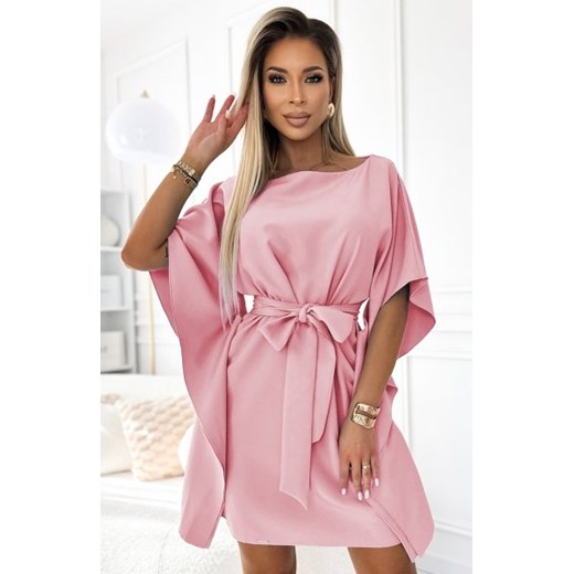 Numoco 287-32 SOFIA kobieca sukienka motyl z wiązaniem w pasie ze sklepu intimiti.pl w kategorii Sukienki - zdjęcie 187859333