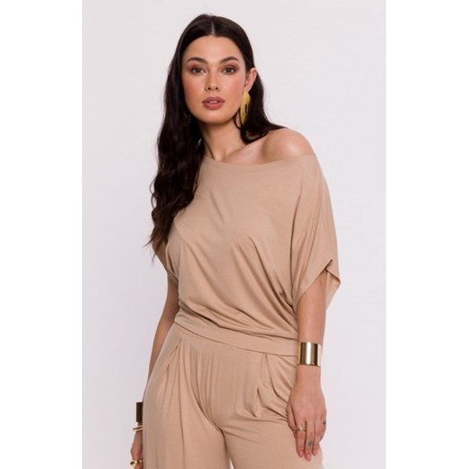 Bewear B287 bluzka wiskozowa nietoperz beżowa ze sklepu intimiti.pl w kategorii Bluzki damskie - zdjęcie 187859382