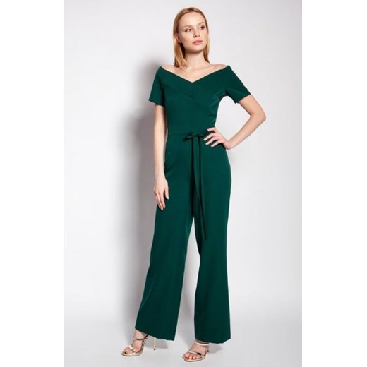 Kombinezon z dekoltem typu carmen zielony KB116 ze sklepu intimiti.pl w kategorii Kombinezony damskie - zdjęcie 187859392