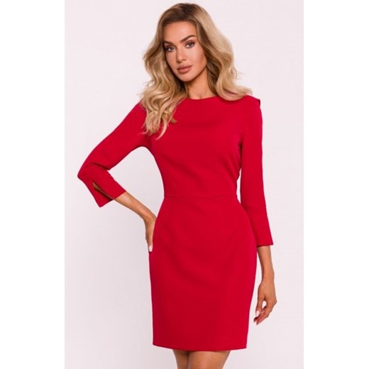 Moe sukienka z ozdobnymi rękawami czerwona M815 ze sklepu intimiti.pl w kategorii Sukienki - zdjęcie 187859913