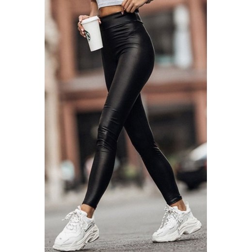 Czarne skórzane legginsy ze sklepu intimiti.pl w kategorii Spodnie damskie - zdjęcie 187859951