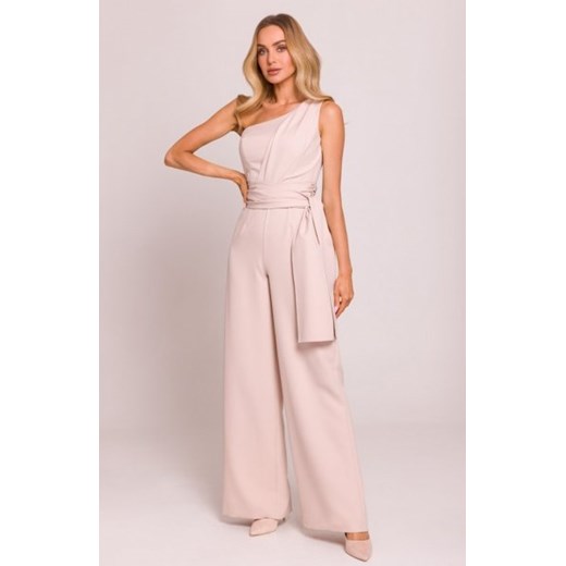 Moe kombinezon na jedno ramię beżowy M845 ze sklepu intimiti.pl w kategorii Kombinezony damskie - zdjęcie 187860012