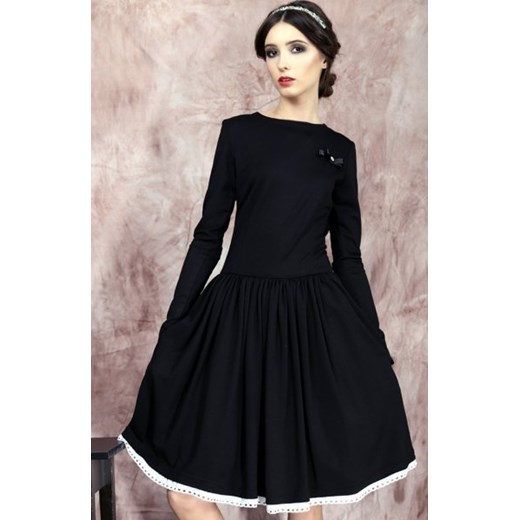 Kasia Miciak design rozkloszowana sukienka czarna ze sklepu intimiti.pl w kategorii Sukienki - zdjęcie 187860593