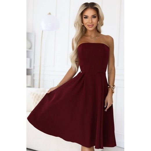 Numoco 641-1 VIVIENNE gorsetowa rozkloszowana sukienka midi na wyjątkowe okazje ze sklepu intimiti.pl w kategorii Sukienki - zdjęcie 187860622