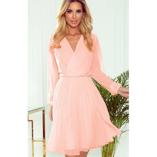 Isabelle plisowana sukienka brzoskwiniowa ze sklepu intimiti.pl w kategorii Sukienki - zdjęcie 187860891