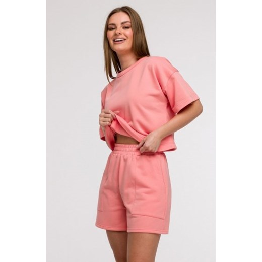 Bewear B295 szorty z kieszeniami koralowe ze sklepu intimiti.pl w kategorii Spodnie damskie - zdjęcie 187860911