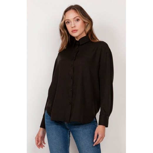 Koszula o swobodnym kroju czarna K116 ze sklepu intimiti.pl w kategorii Koszule damskie - zdjęcie 187861202