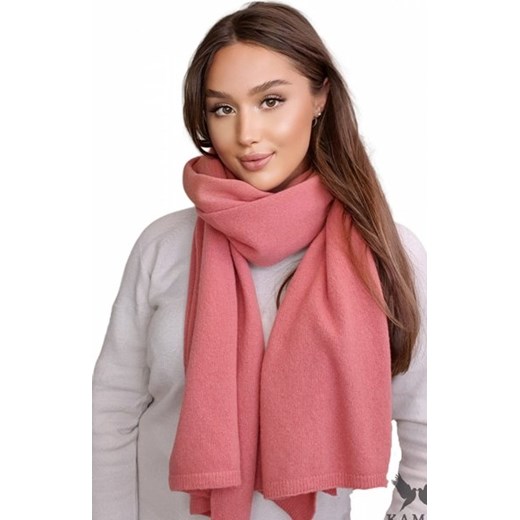 Kamea 01 szalik wełniany łososiowy ze sklepu intimiti.pl w kategorii Szaliki i chusty damskie - zdjęcie 187861721
