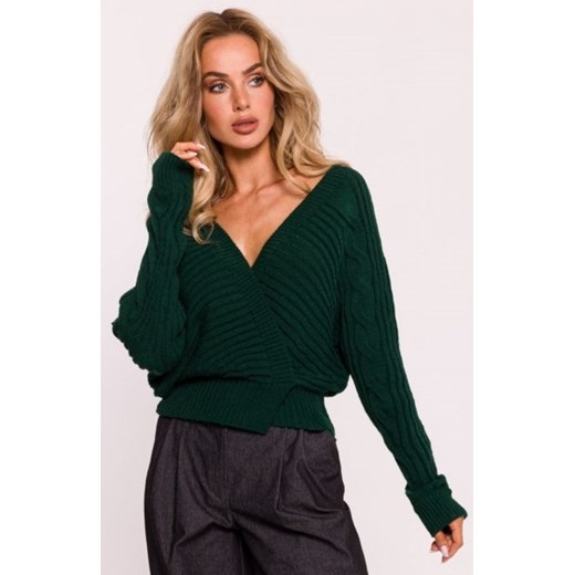 Moe krótki sweterek zielony M809 ze sklepu intimiti.pl w kategorii Swetry damskie - zdjęcie 187862752