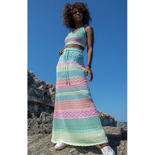 Ażurowy letni komplet top i spódnica F1462/1 ze sklepu intimiti.pl w kategorii Komplety i garnitury damskie - zdjęcie 187862952