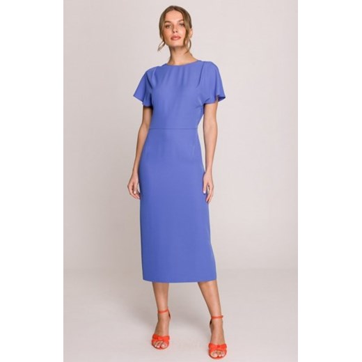 Stylove S398 sukienka z dekoltem z tyłu i rozcięciem niebieska ze sklepu intimiti.pl w kategorii Sukienki - zdjęcie 187863113