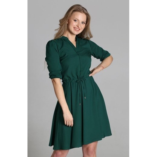 Sukienka o rozkloszowanym dole zielona SUK156 ze sklepu intimiti.pl w kategorii Sukienki - zdjęcie 187863223
