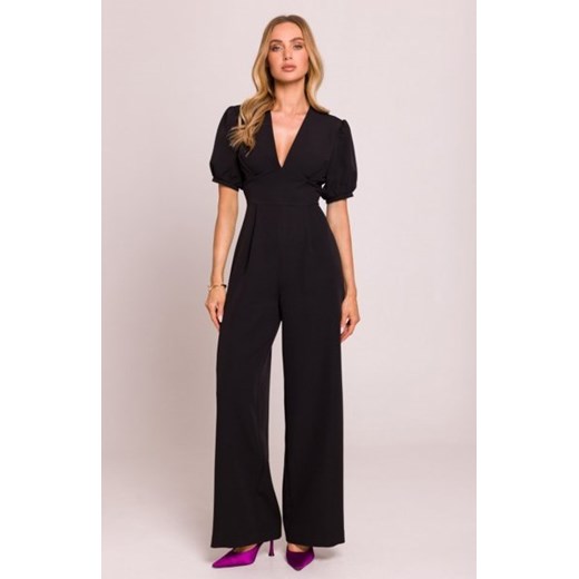 Moe kombinezon z głębokim dekoltem czarny M852 ze sklepu intimiti.pl w kategorii Kombinezony damskie - zdjęcie 187863392